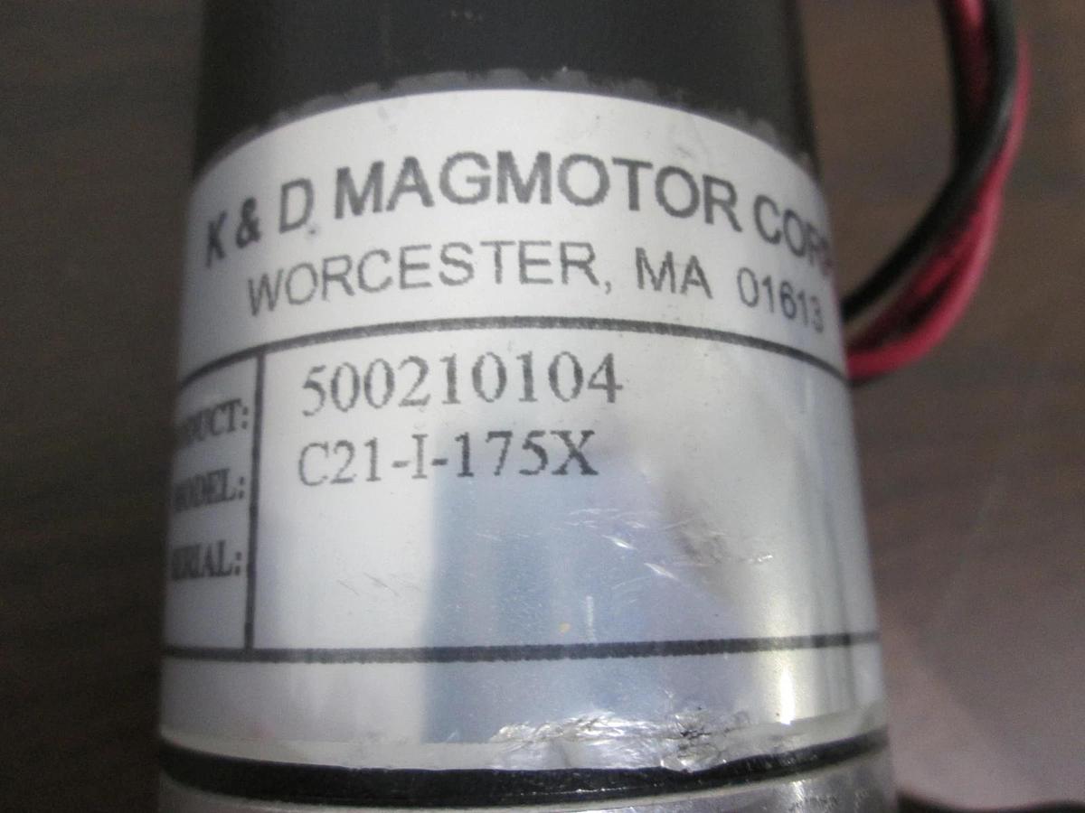 Used K&D Magmotor Corp, C21-I-175X, DC Servo Motor, Used