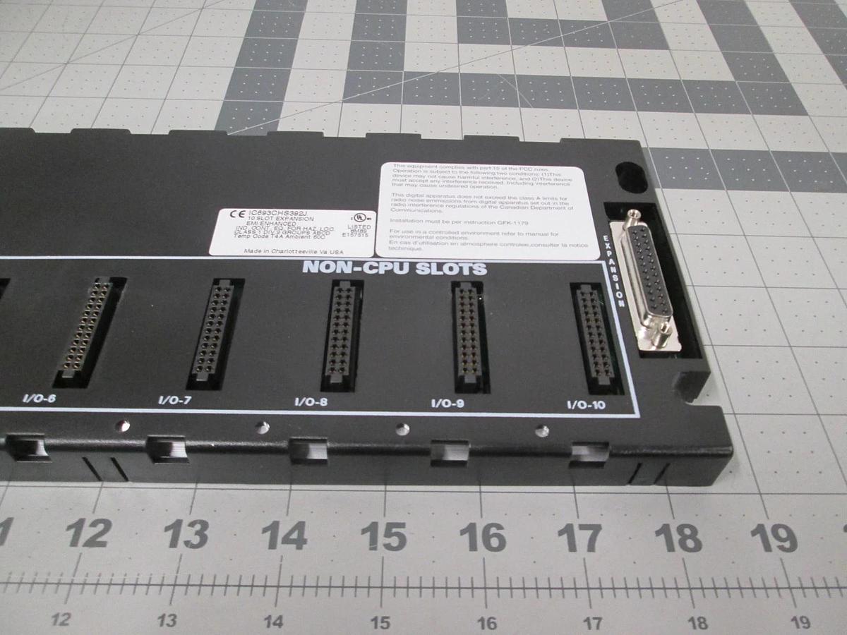 Used GE Fanuc, IC693CHS392J, 10 Slot Baseplate Expansion Module Enhanced, Used