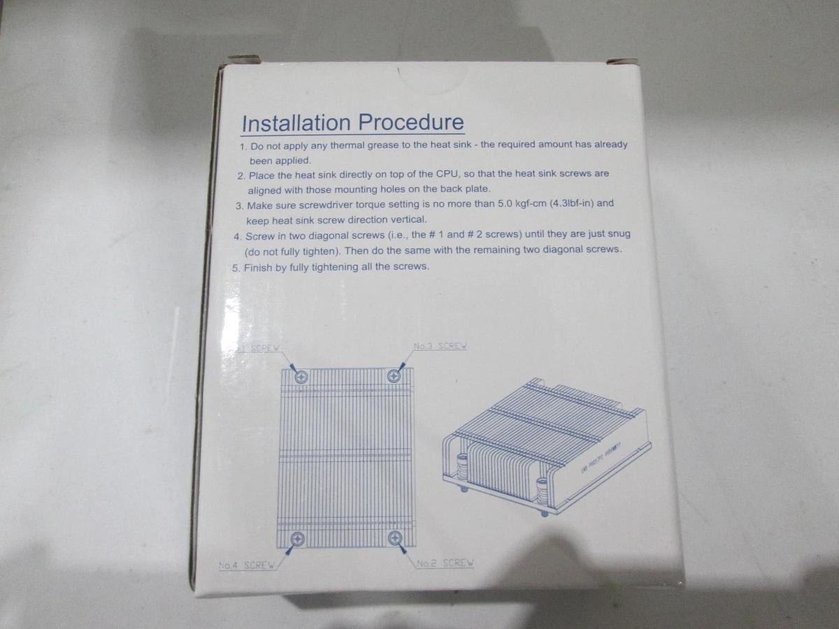 Supermicro, SNK-P0057PS, CPU Cooler Heatsink, New