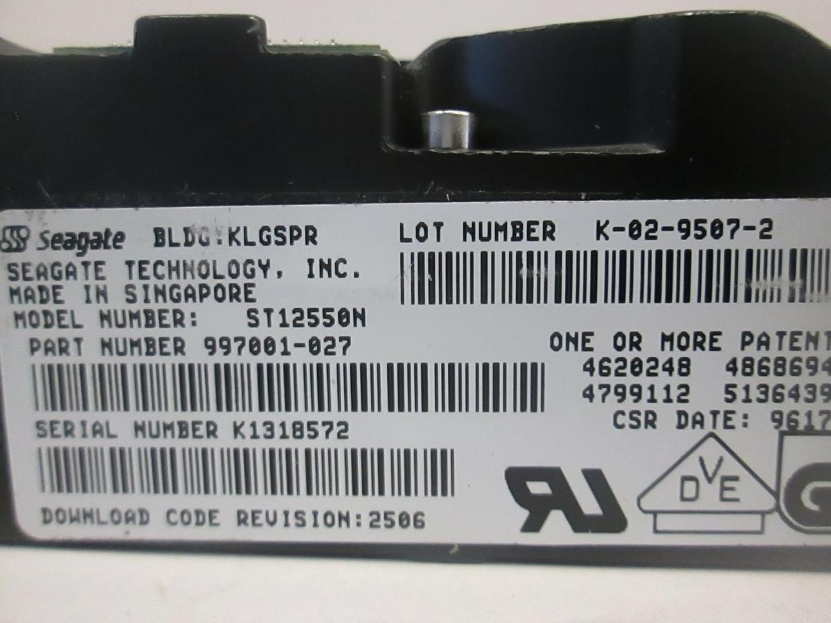 Used Seagate, SCSI Hard Drive, STI2550N, Used