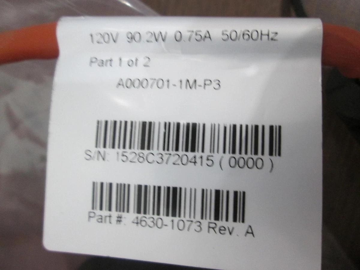 Used MKS, HPS Division, 4630-1073, Heater Jacket, 120V, 90.2W, 0.75A, 50/60Hz, Used