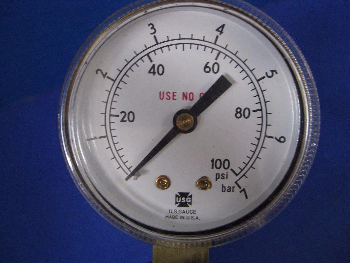Veriflo IR40IB250G Regulator, Brass, 4 Ports, 0-100 psi Gauge, Used
