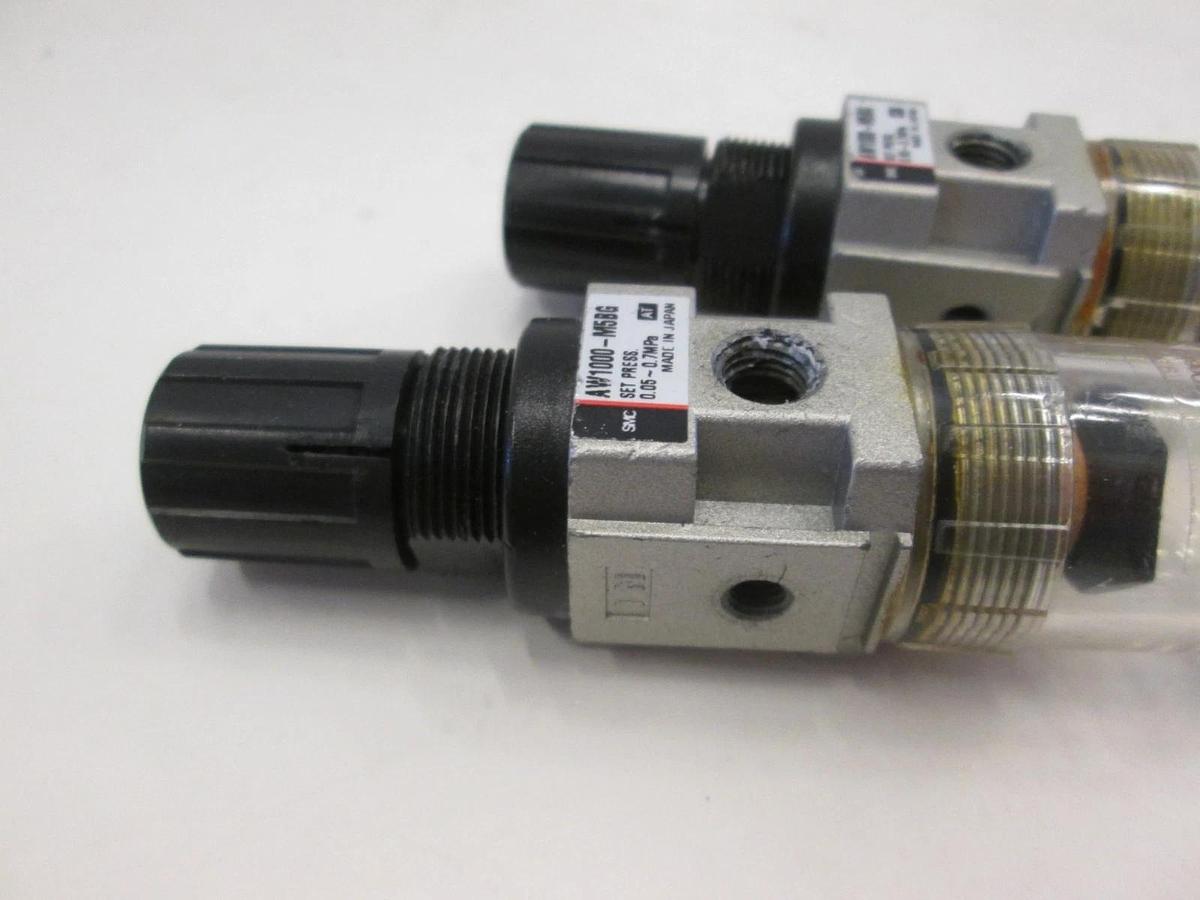 Used SMC, AW1000-M5BG, Filter Regulator, Used, Lot of 2