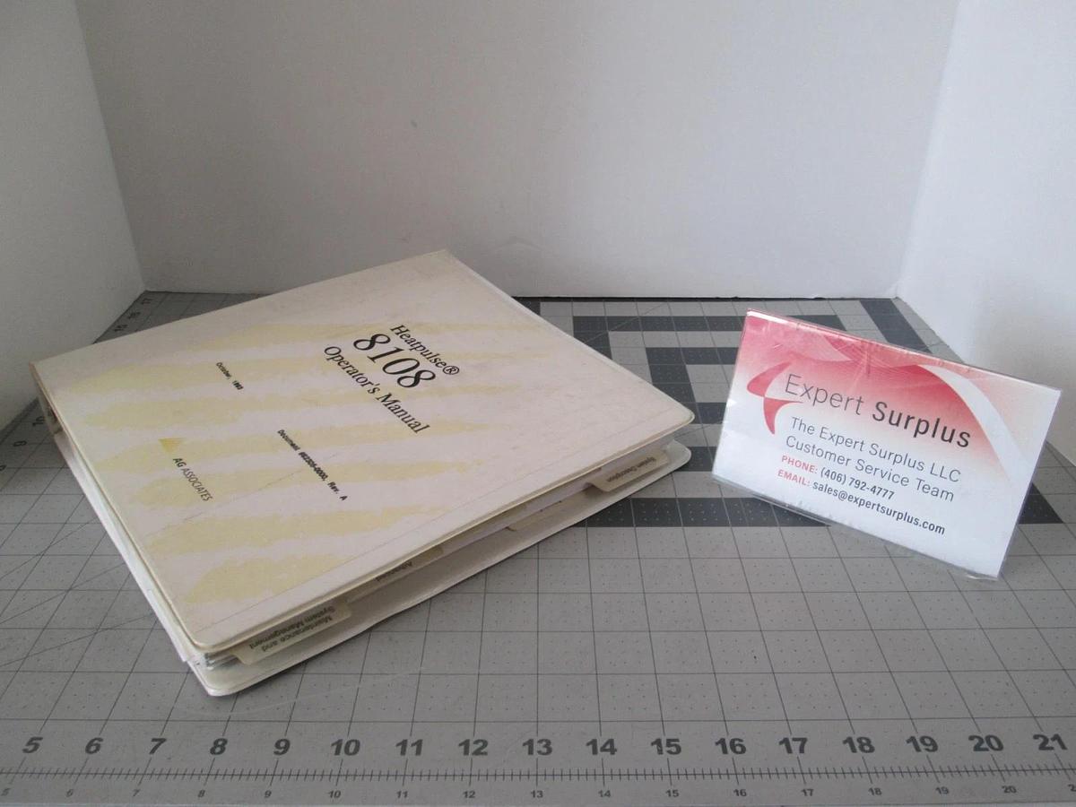 Used Heatpulse, 8108 Operator's Manual, 82305-0000, Used