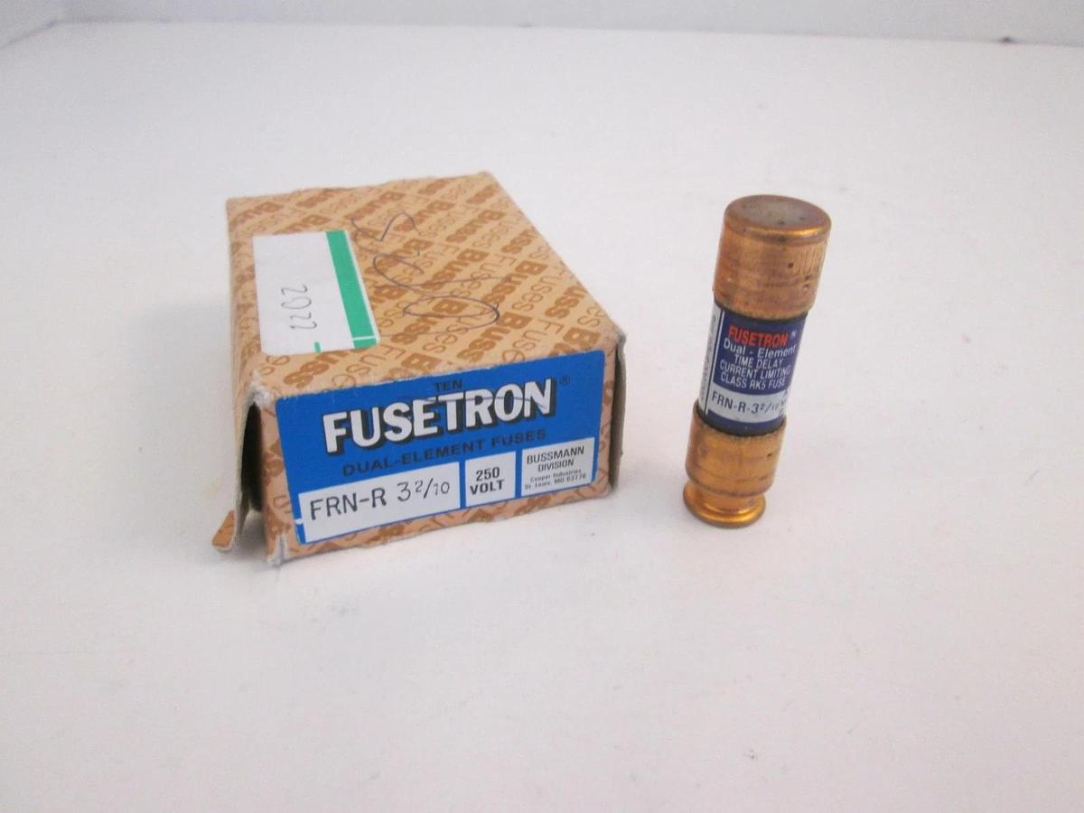 Used Fusetron FRN-R-3 2/10 Fuse, Lot 8, Used, Lot of 6