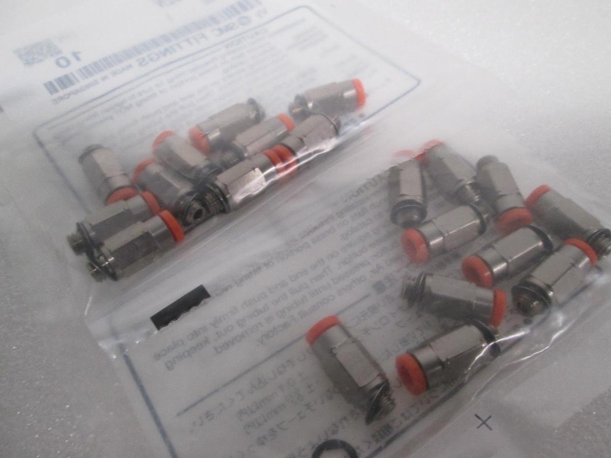 SMC, KQ2H01-32N, 1/8" Tube- 10/32, One Touch Union, New, Lot of 20