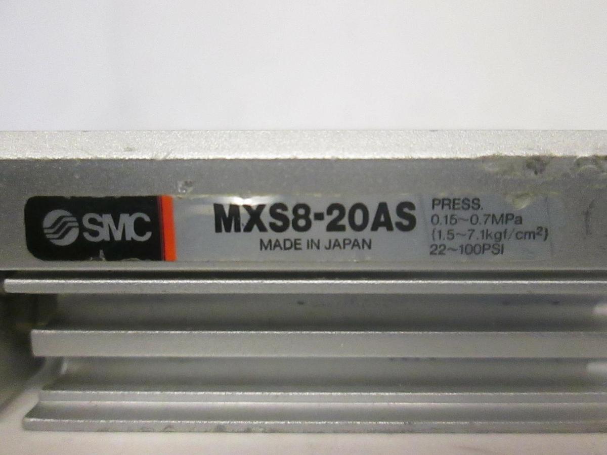Used SMC MXS8-20AS Pneumatic Linear Guided Air Cylinder, Used