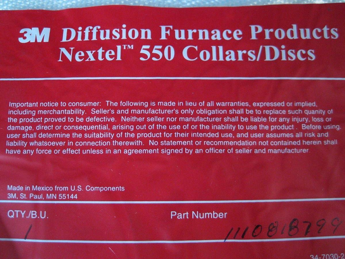 Used 3M Nextel Diffusion Furnace Thermal Disc, Size 14.5" Diameter, 1" Thick, New