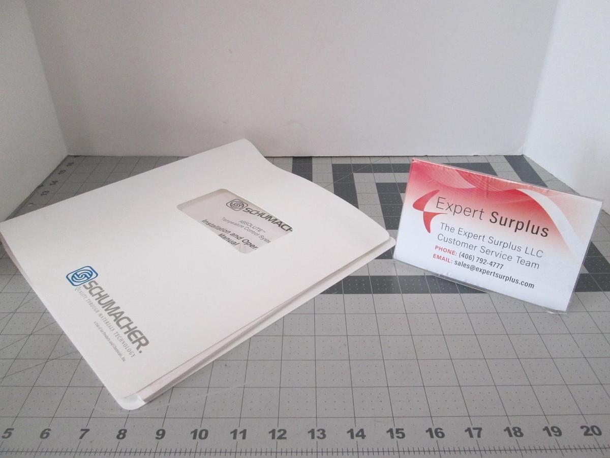 Used Schumacher, ABSOLUTE, Temperature Control System, Install and Op Manual, New
