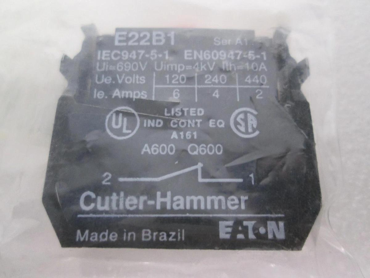 Cutler Hammer, E22B1, Contact Block, New, Lot of 2