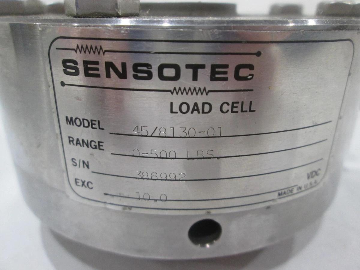 Used Sensotec, 45/8130-01, 0-500 lbs Load Cell, Used