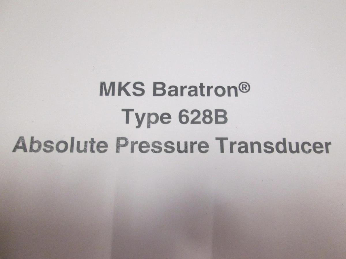 Used MKS, Type 628B Absolute Pressure Transducer Instruction Manual, 122431-P1, Used