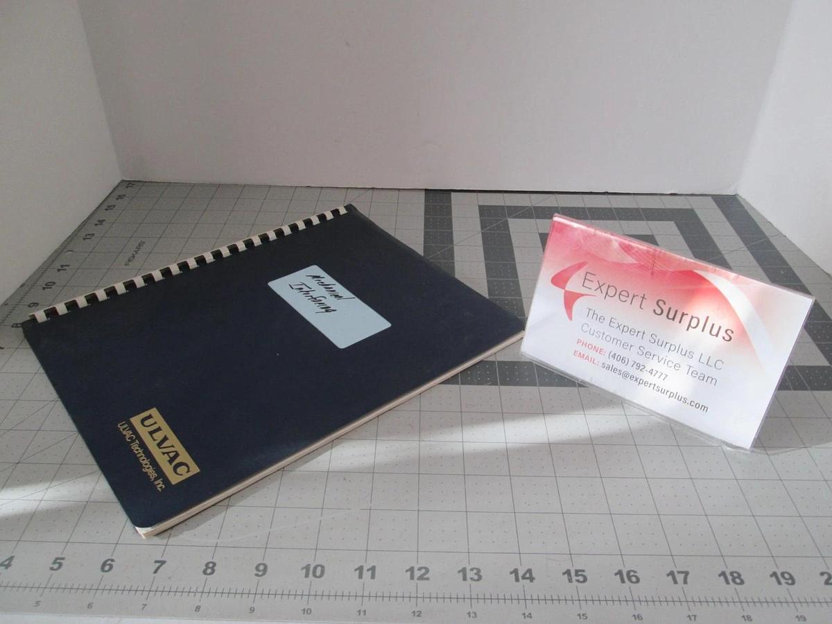 Used Ulvac, VacuTran Mechanical Interfacing Guide, Used