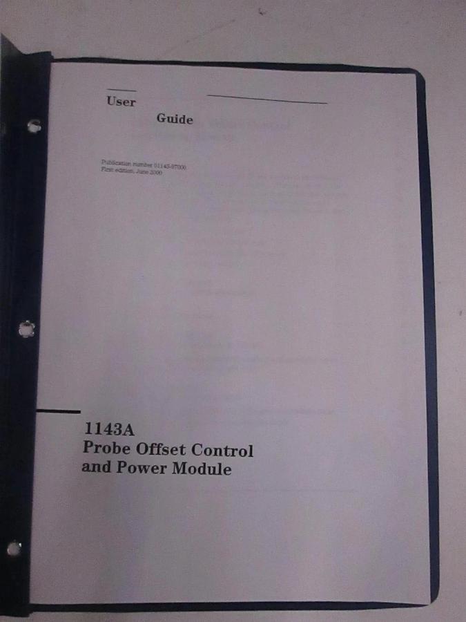 Used HP 1143A Probe Offset Control and Power Module User's Guide, Used