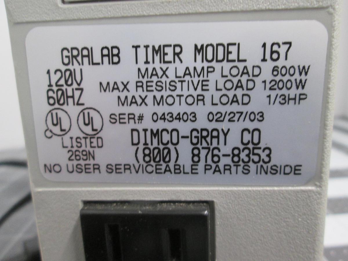 Used GraLab, Model 167, Universal Laboratory Timer 120V 1200W Dimco-gray Tested