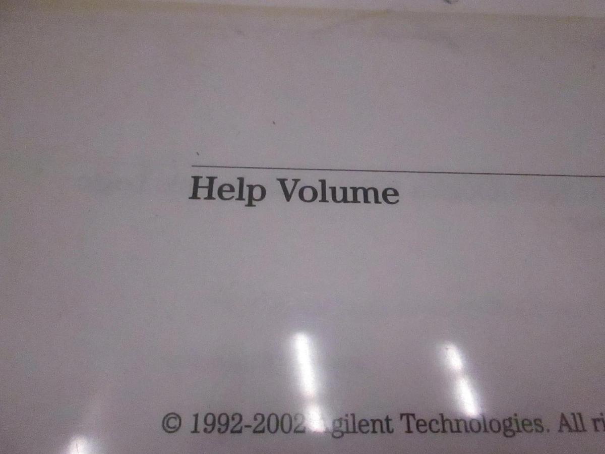 Used Agilent Technologies 16711A 32K Sample Logic Analyzer Help Volume, Used