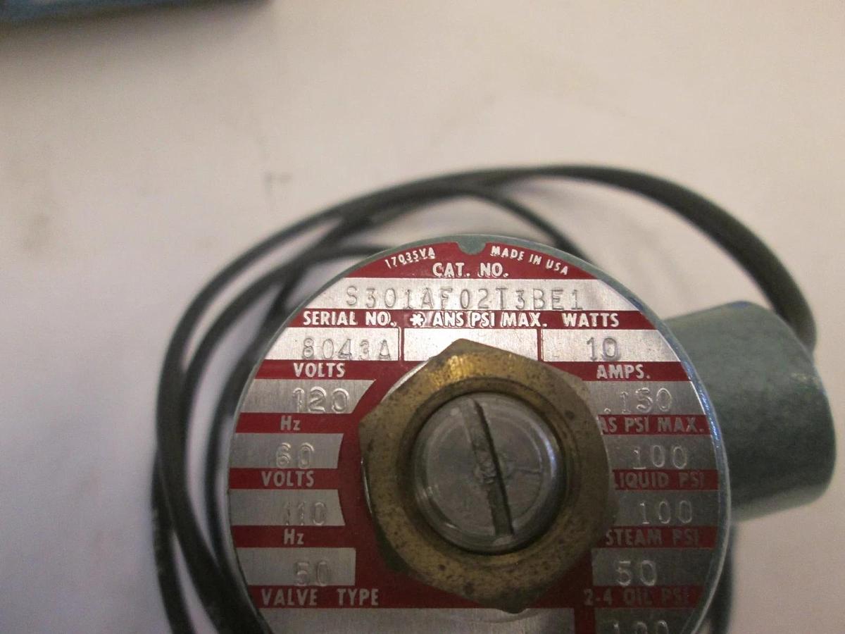 Asco, S301AF02T3BE1, Solenoid Valve, 10W, 150A, 60Hz, New