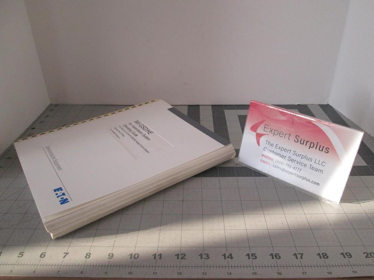 Used Eaton, NV-GSD, Ion Implantation Operating Guide, Volume Two REV A, Used