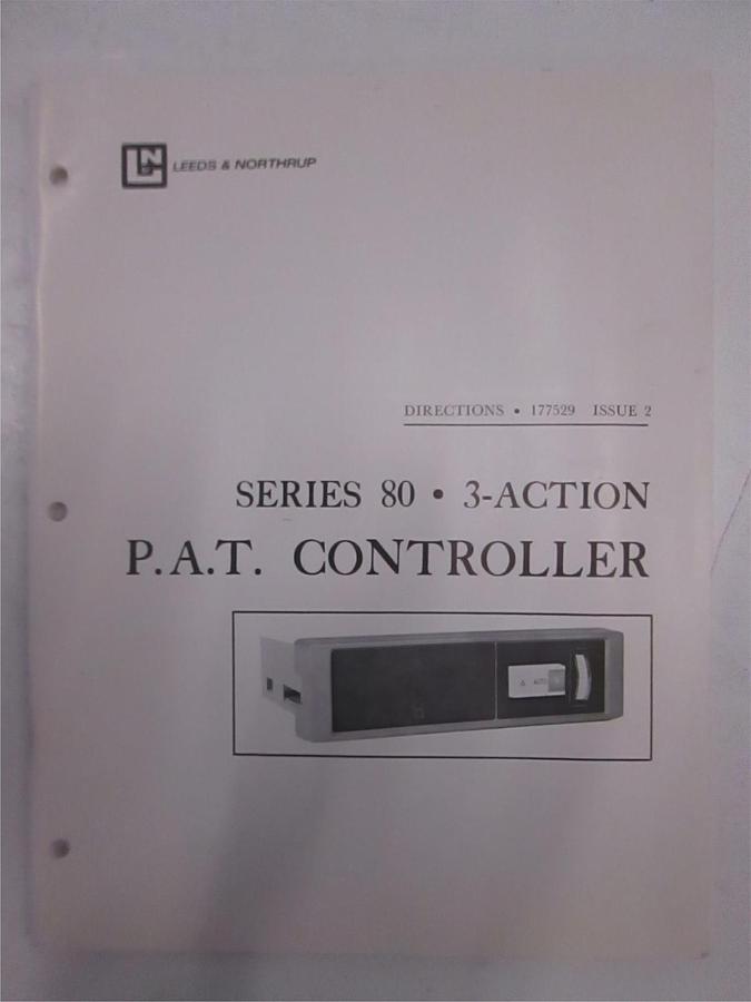 Used Leeds and Northrup Series 80 3 Action P.A.T Controller Directions, Used