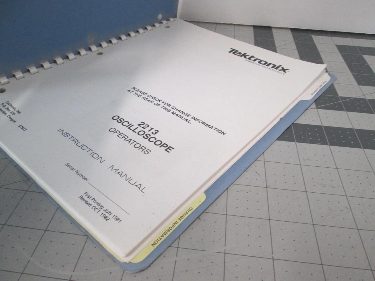Used Tektronix, 2213, Oscilloscope Operators, Instruction Manual, Used