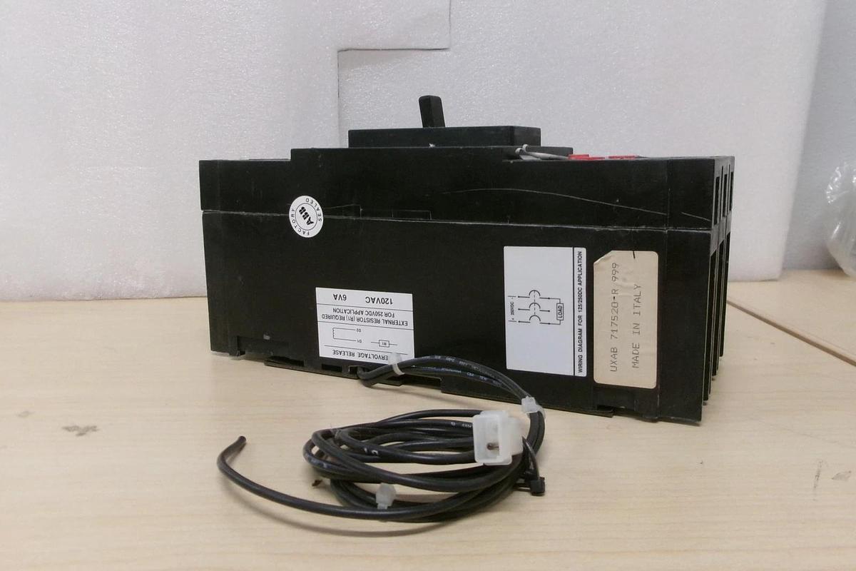 Used ABB, Circuit Breaker, 125A, TF2225 Used with shunt trip