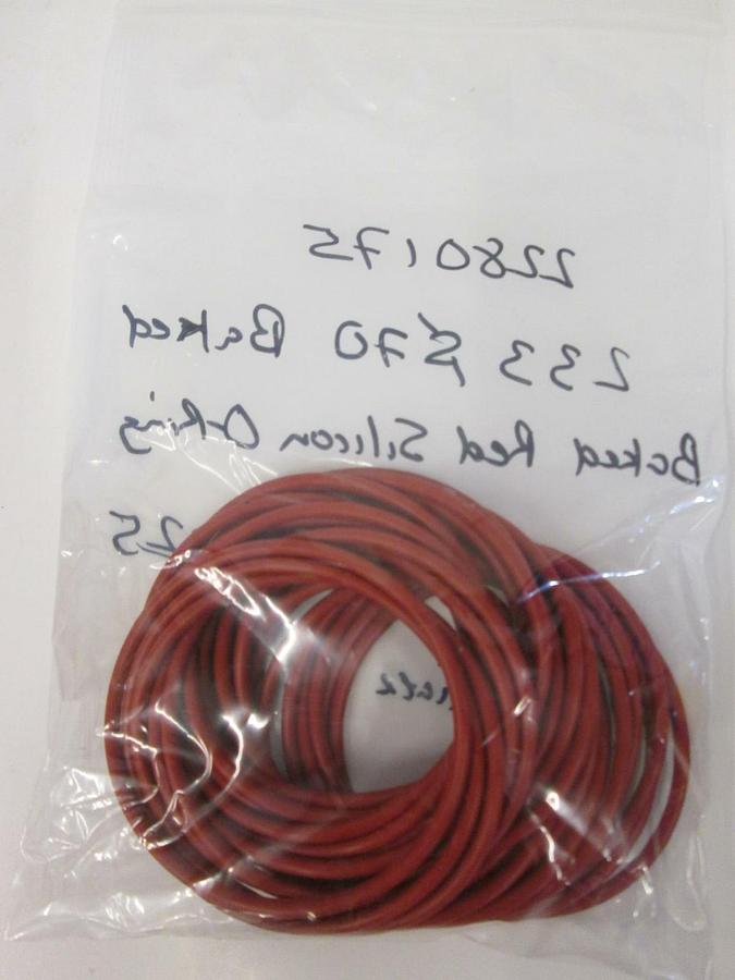 Used Pacific Rubber, 2280175, Silicone Baked Red 233S70, O-Ring Lot of 25
