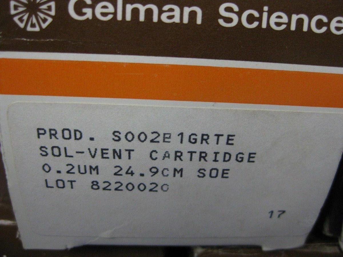 Gelman Sciences S002B1GRTE SOL-VENT Filter Cartridge, 10", 0.2um , New Lot of 5