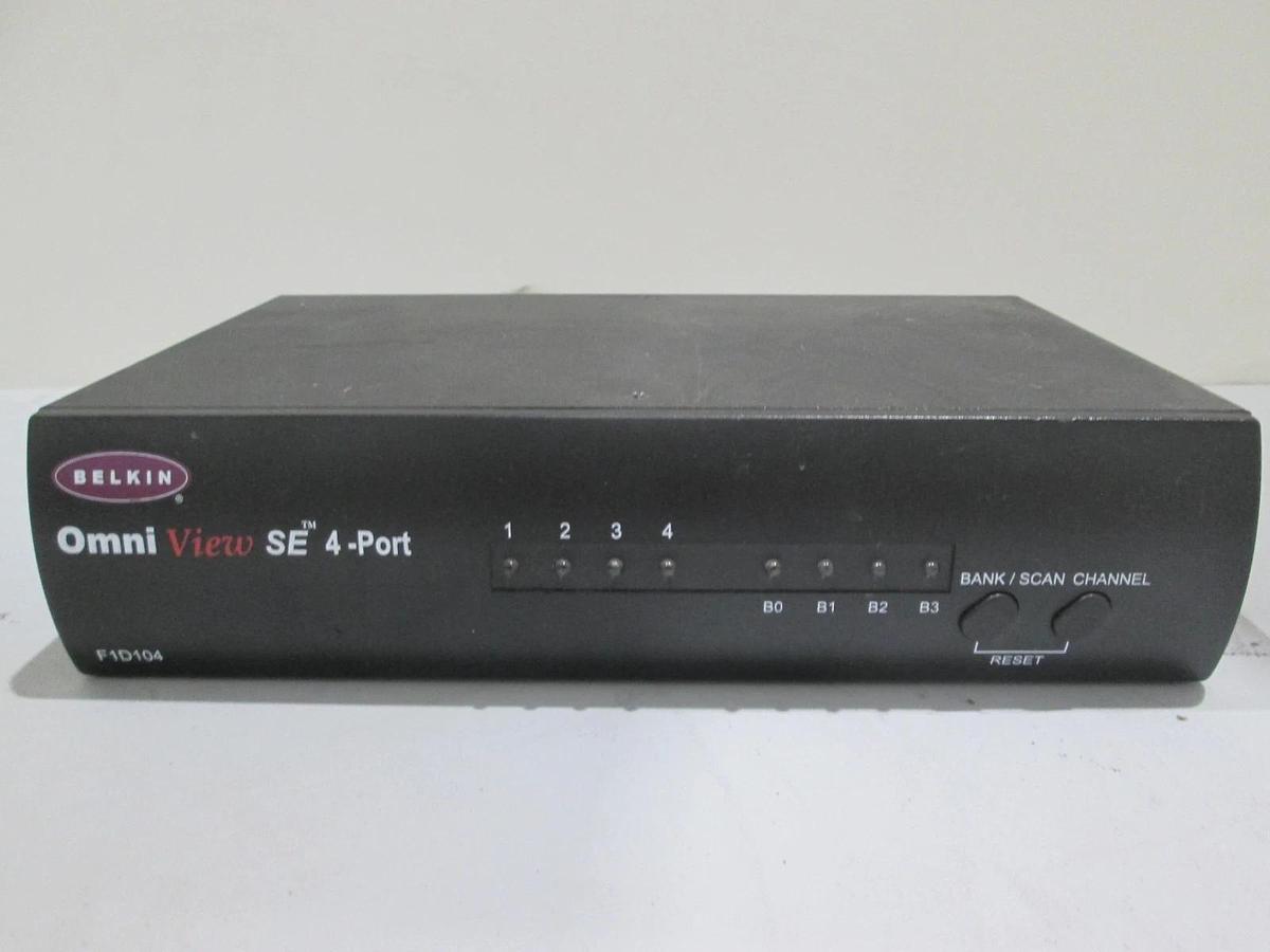 Used Belkin, F1D104, Omni View, SE 4-Port, Used