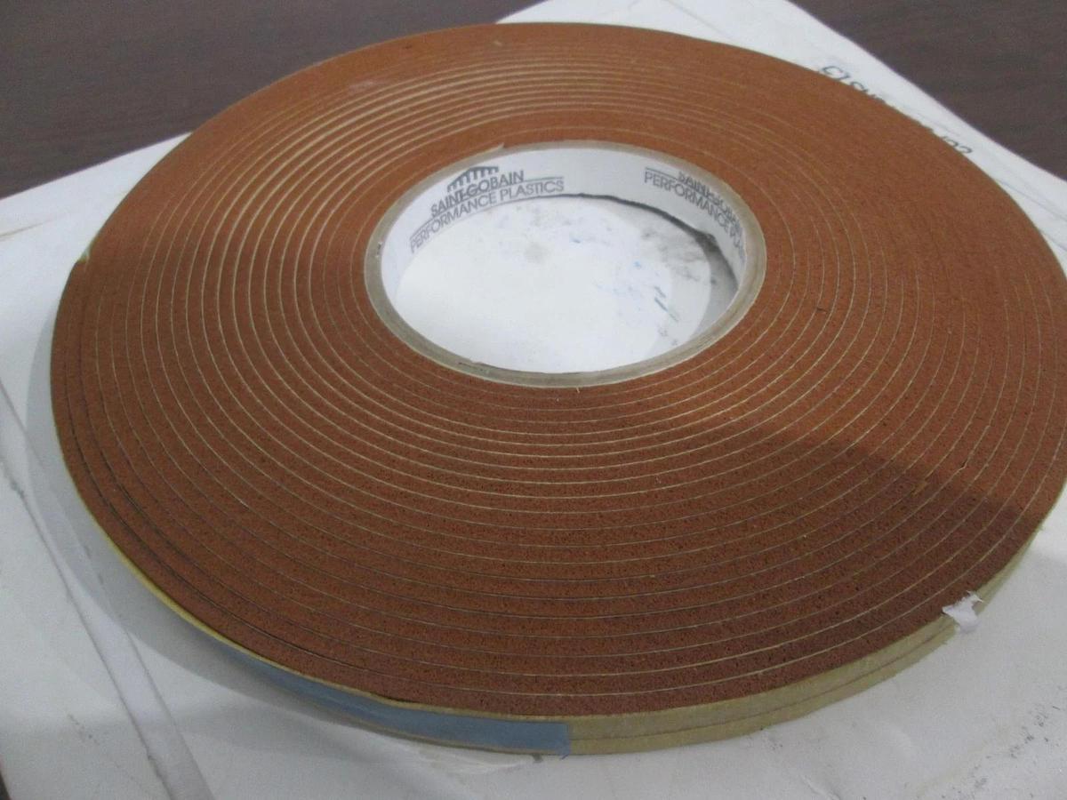 Saint Gobain, 1/2 x 3/32 x 10 Yards, 100S Strip-N-Stick Gasket Tape, New