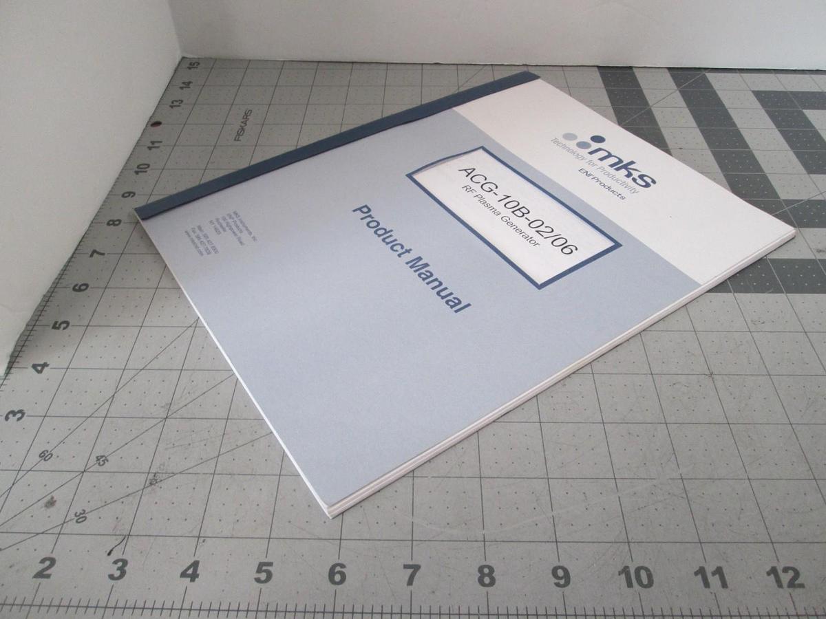Used MKS, ACG-10B-02/06, RF Plasma Generator Product Manual, Used