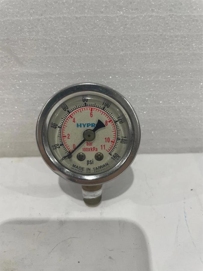 Used Ashcroft, Liquid Filled Pressure Gauge, 0-160 PSI, Used