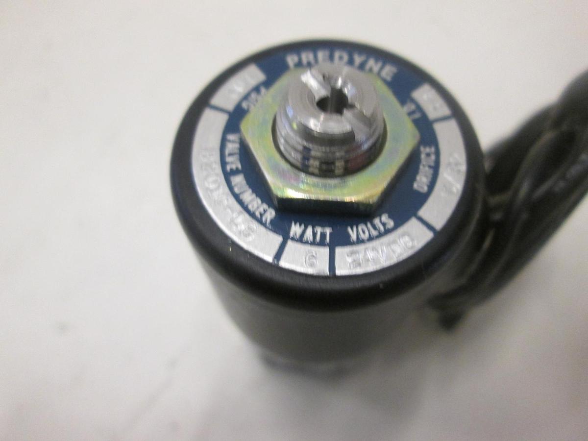 Used Predyne, B2016-LB, VALVE SOLENOID 2WAY 1/4NPT,24VLT,100 PSIG, 5/3, New