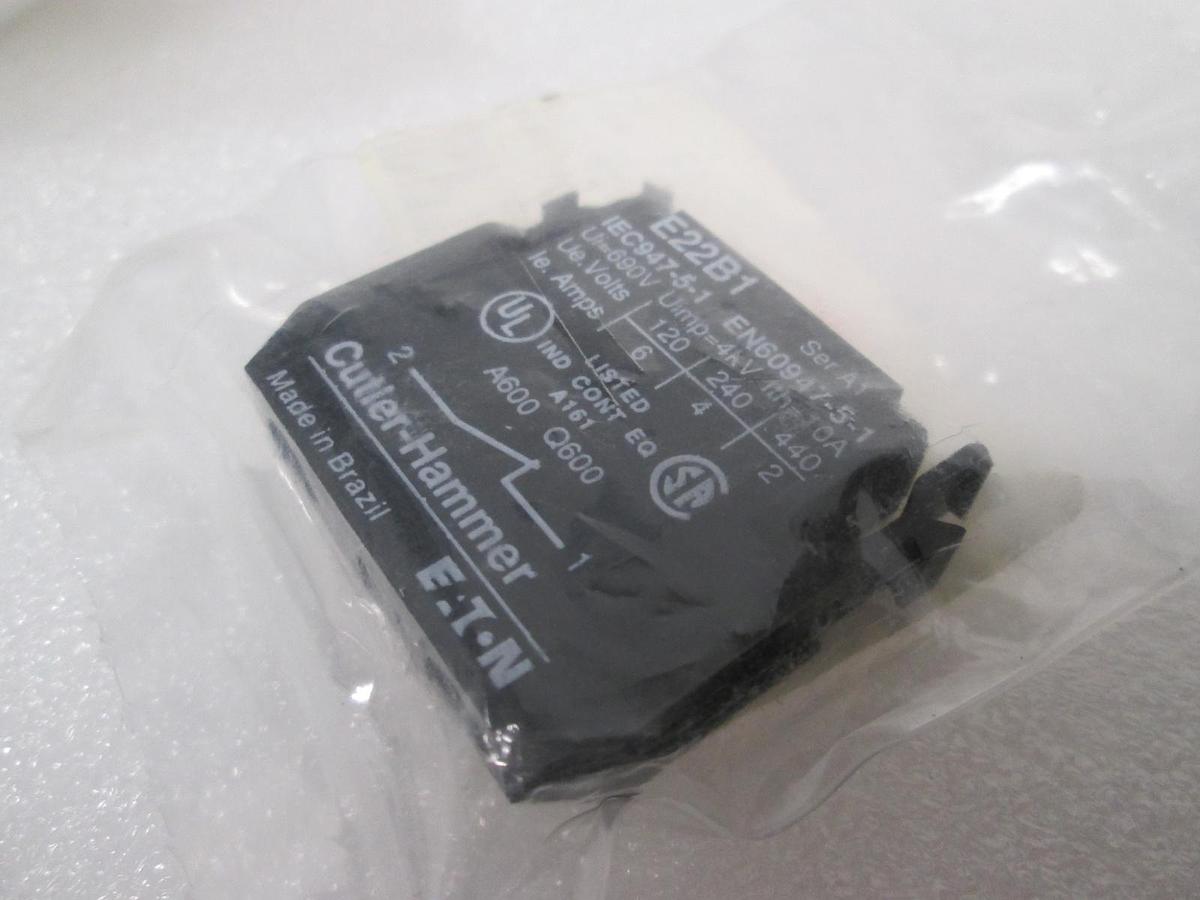Used Cutler Hammer, E22B1, Contact Block, New, Lot of 2