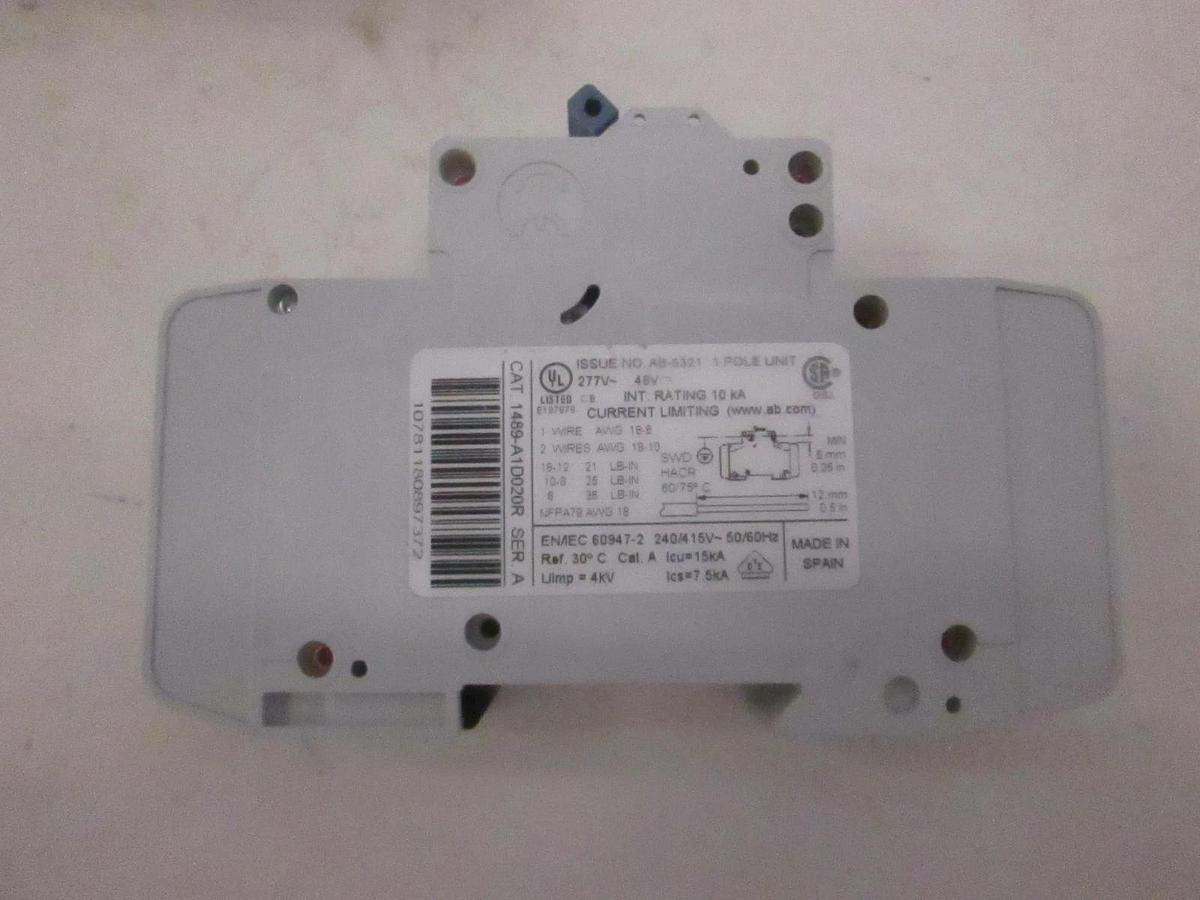 Used Allen-Bradley, 1489-A, Circuit Breaker, Used, Lot of 10