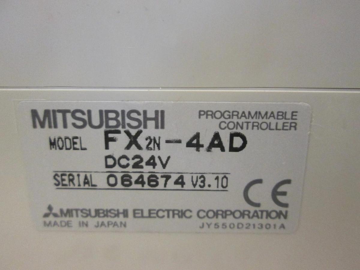 Used Mitsubishi, FX2N-4AD, Programmable Controller, DC24V, Used