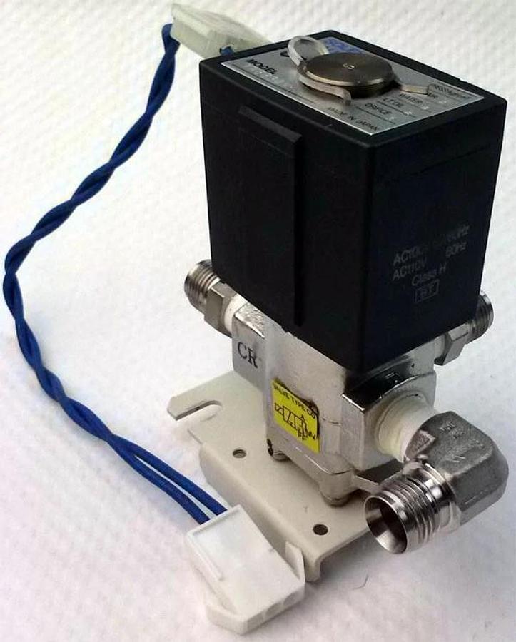 Used SMC VX3334N-02-1GS 3 Port Solenoid Valve Assembly, Used - LOT of 3