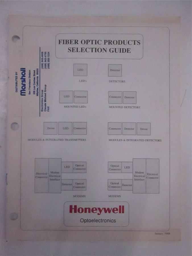 Used Honeywell Fiber Optic Products Selection Guide, Used