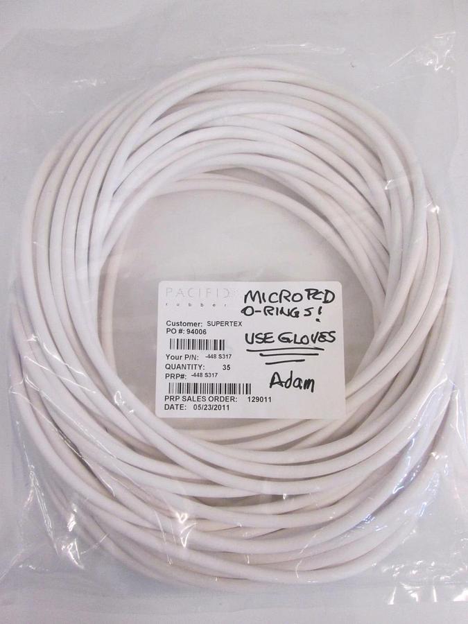 Used Pacific Rubber, 448S317, Silicone White, O-Ring Lot of 50