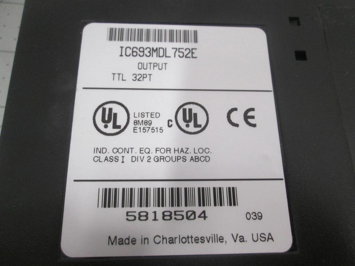 Used GE Fanuc, IC693MDL752E, PLC Module, Output TTL 32PT, Used