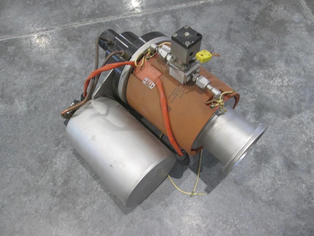 Used MKS, Pneumatic Angle Vacuum Pump Assy w/ Valve and Watlow Heater Jacket, Used