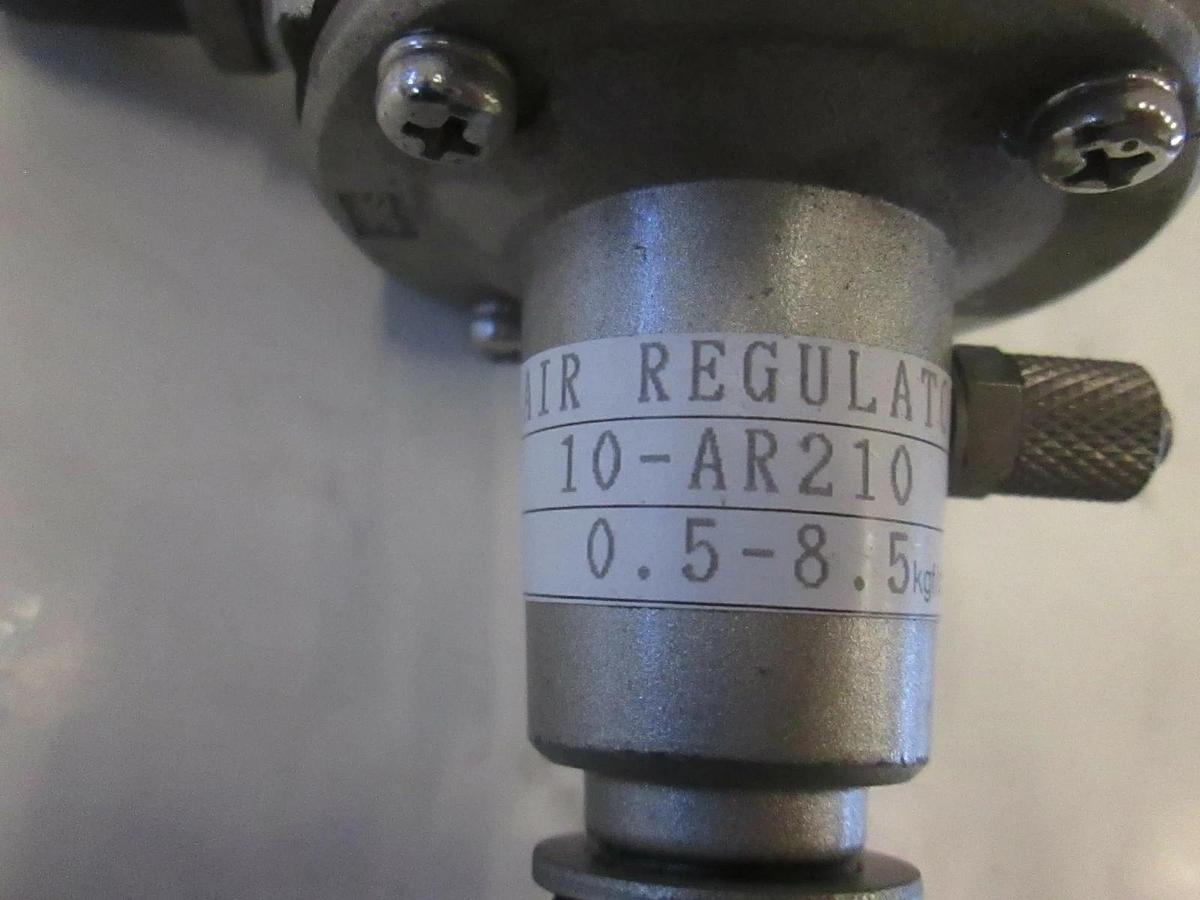 Used Pneumatic Air Regulator, 10-AR210, 0.5-8.5 kgf/cm, w/ 0-10 kg/cm2 SMC Gauge, Use