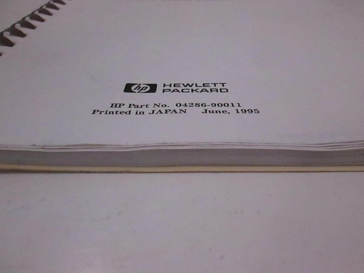 Used HP 4286A RF LCR Meter User's Guide, Used