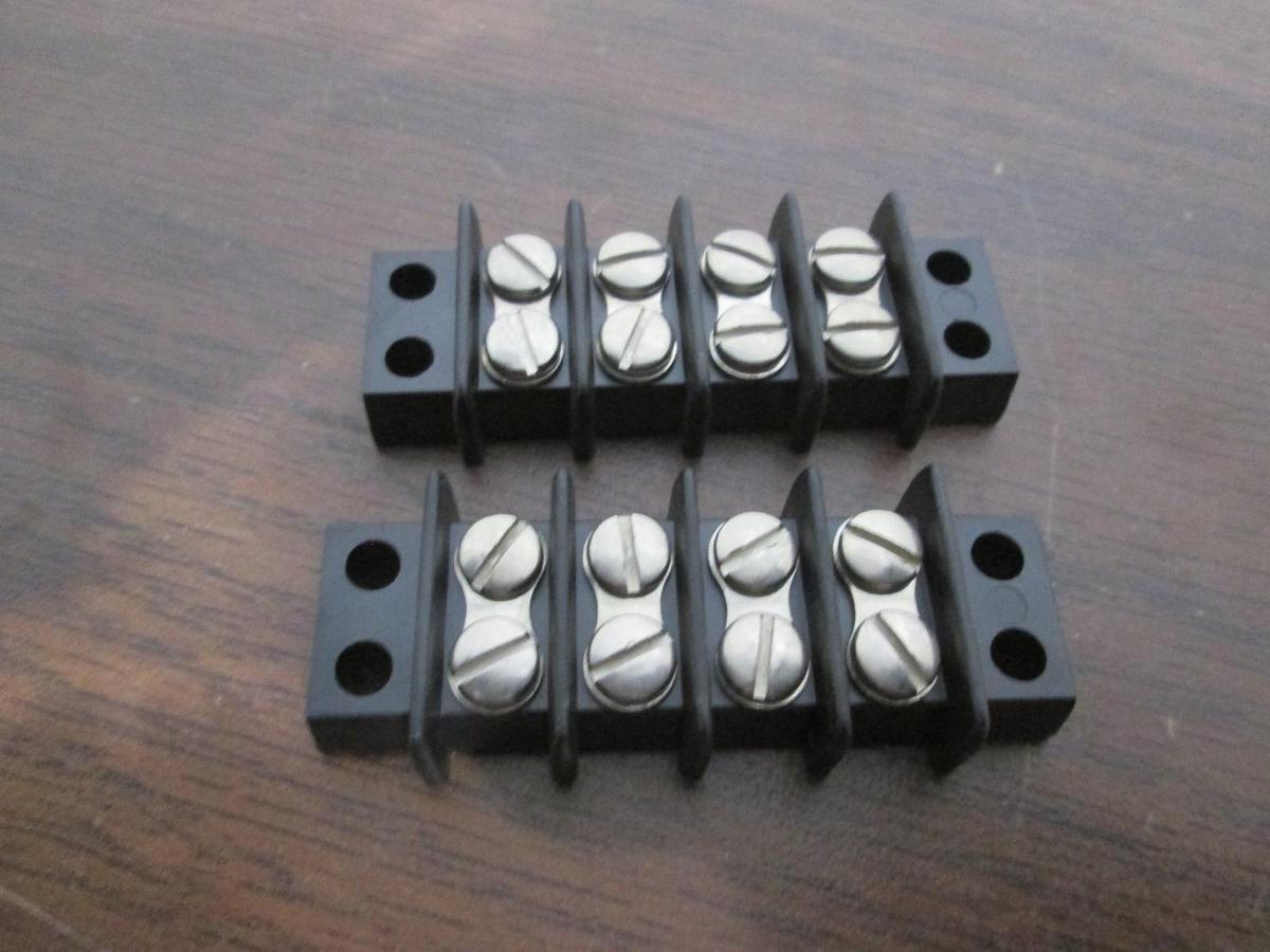Used Cinch, 4 Position Terminal Block, Used, Lot of 2