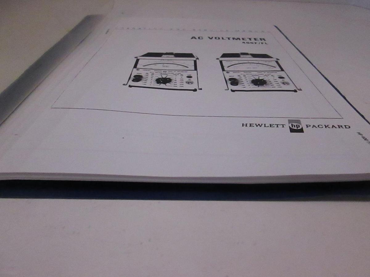 Used HP AC Voltmeter 400F/FL Operating and Service Manual, Used