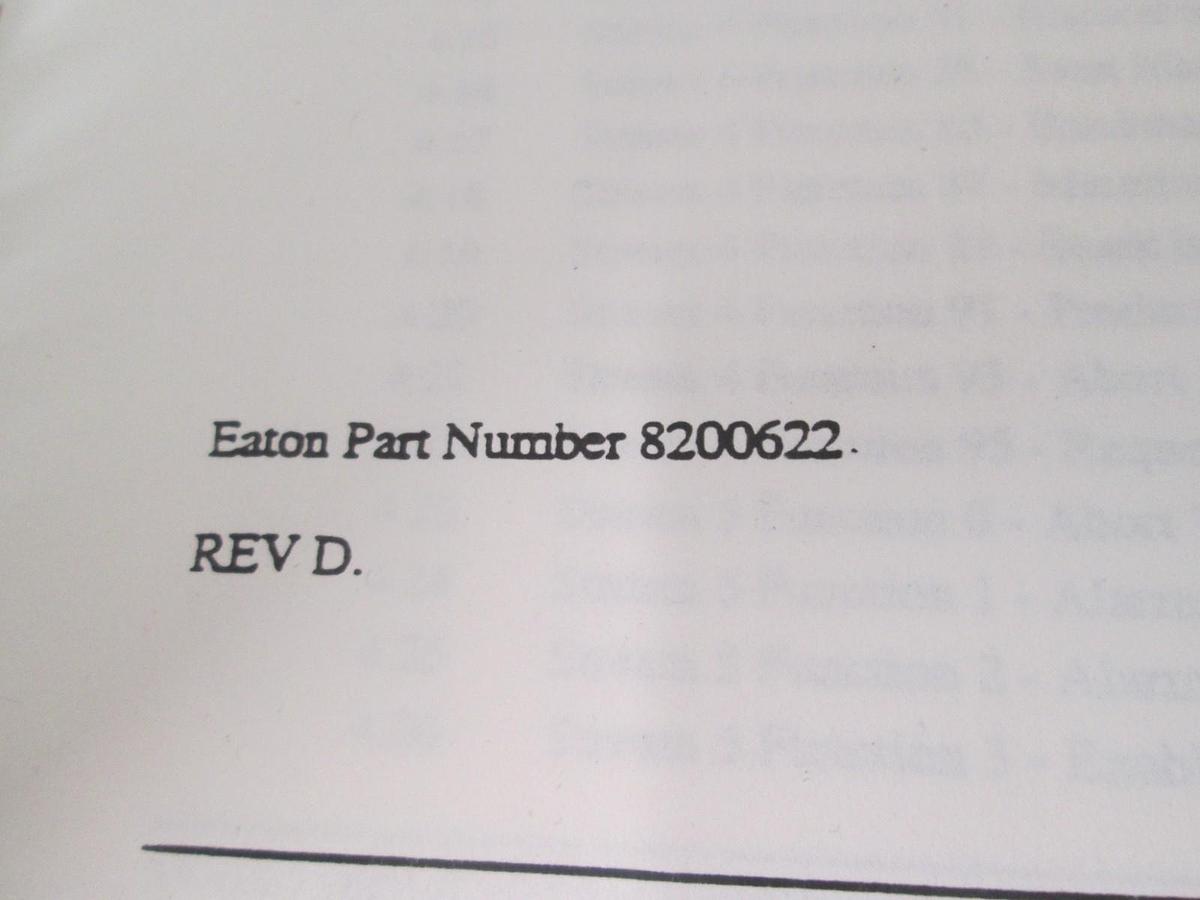 Used Eaton, SECS-II Message Definitions, NV-GSD Implanter, 8200622, Used