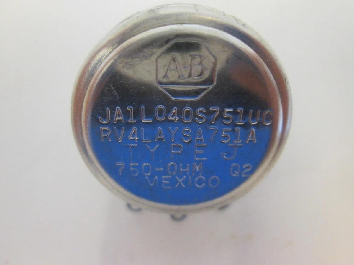 Used Allen-Bradley JA1L040S751UC Potentiometer 750 OHMS, Type J, Used