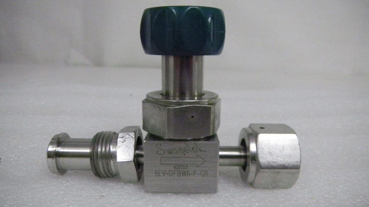 Used Swagelok Valve 6LV-DFBW6-P-GR,3/8" MVCR x 3/8" FVCR, used