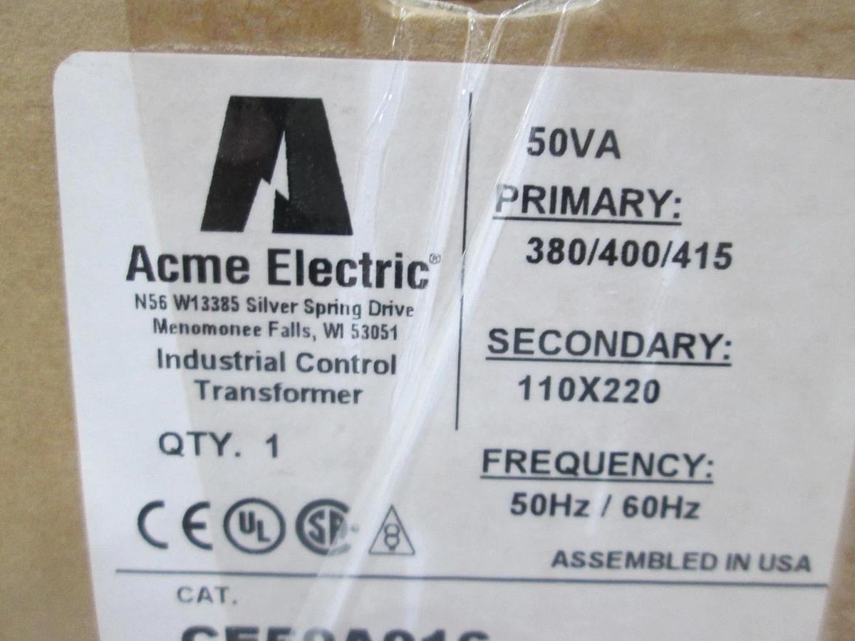 Acme Electric, CE50A016, Industrial Control Transformer, New
