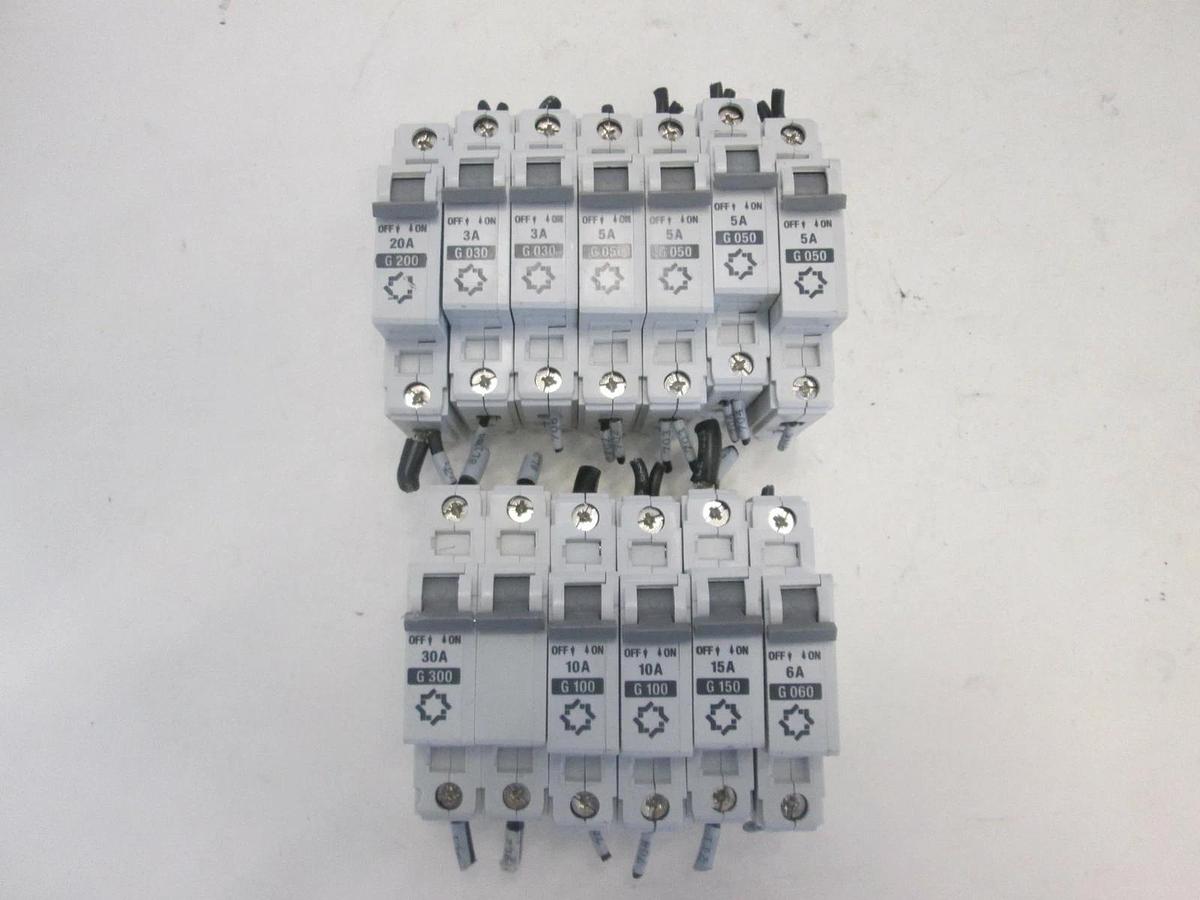 Used Schurter, AS168X-CB2, AS168X-CB1 Circuit Breakers, Used, Mixed Lot of 12