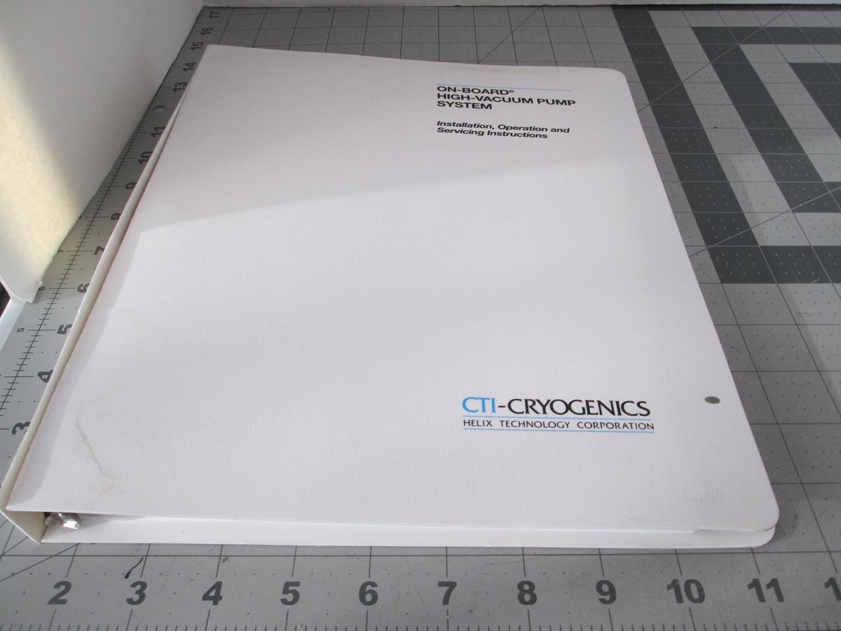 Used Cryogenics, On-Board, Waterpump Installation and Maintenance Instructions, 8040364, Used